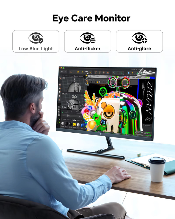 KTC 27 Zoll 5K Monitor mit IPS-Panel und 65 W USB-C Anschluss in Schwarz - Bild 6