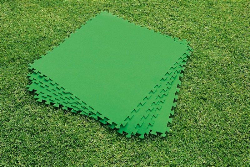 Bestway Schaumstoff Poolmatte Set, 9 Stück, Grün, B/B: 78 x 78 cm - Bild 1
