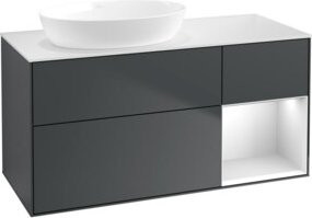 V&B Waschtischunterschrank Finion in Grau lackiert, Breite: 120 cm, Tiefe: 50,1 cm, Höhe: 50,1 cm - Bild 1