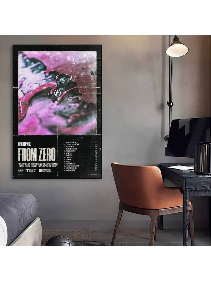 Wasserfester selbstklebender Wandaufkleber Linkin Park Album Kunstposter in Mehrfarbig - Bild 5