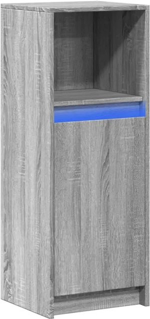 vidaXL LED-Sideboard modern in Grau Sonoma aus Holzwerkstoff, B/T/H: 38 x 34 x 100 cm - Bild 1