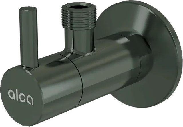 Alcadrain Eckventil mit Filter in Gun Metal-Glanz, 1/2 Zoll x 3/8 Zoll - Bild 1