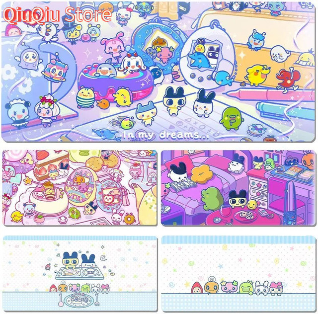 Bandai Schreibtischunterlage Tamagotchi Y2K Design, wasserdichte und rutschfeste PU-Schreibtischmatte, multicolour - Bild 1