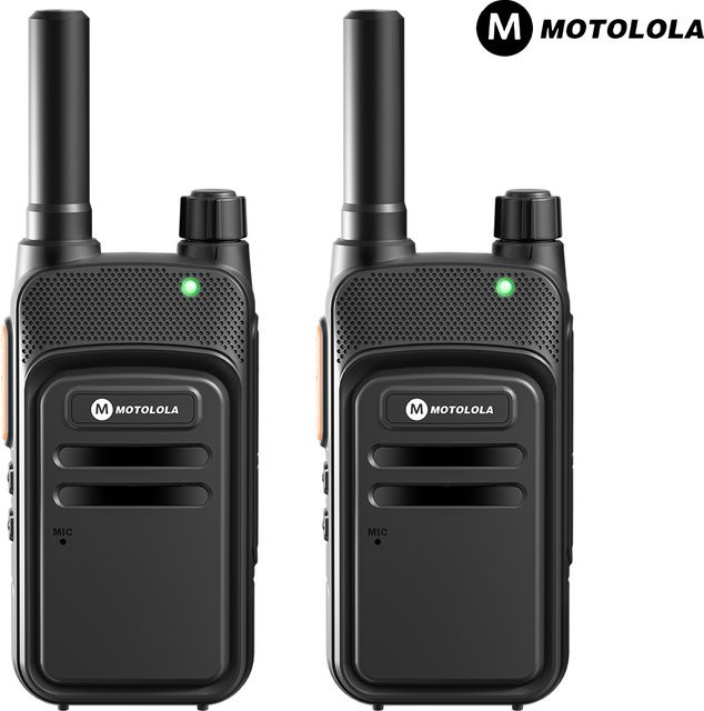 Motorola X7 UHF-Walkie-Talkie-Set in Schwarz, 400-470MHz, 16 Kanäle, Tragbares Zweiwege-Funkgerät für Langstrecken bis zu 10km - Bild 1