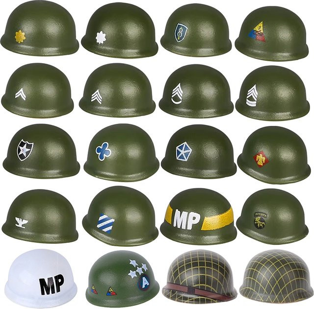BRICKPANDA WW2 Militär US Soldaten M1 Helme, Bausteine, Zubehör - Bild 1