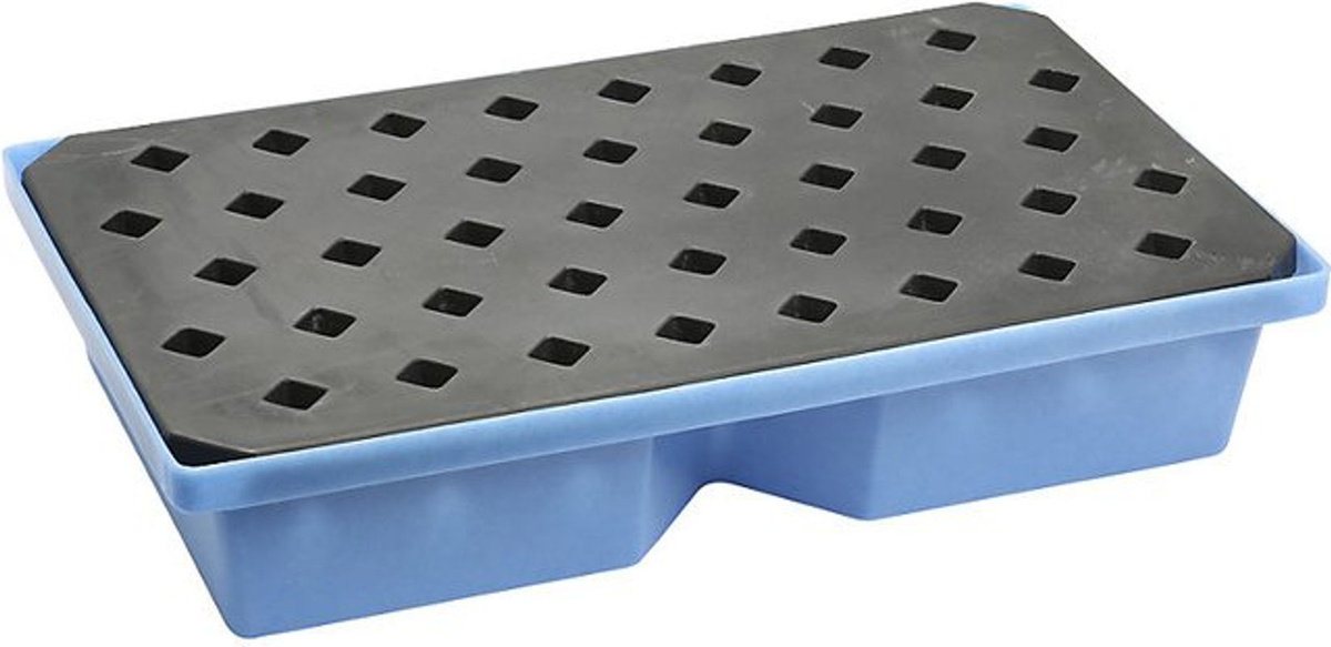 Emtez PE-Auffangwanne mit Rost für Kleingebinde, Blau, B/T/H: 100 x 60,5 x 20 cm - Bild 2