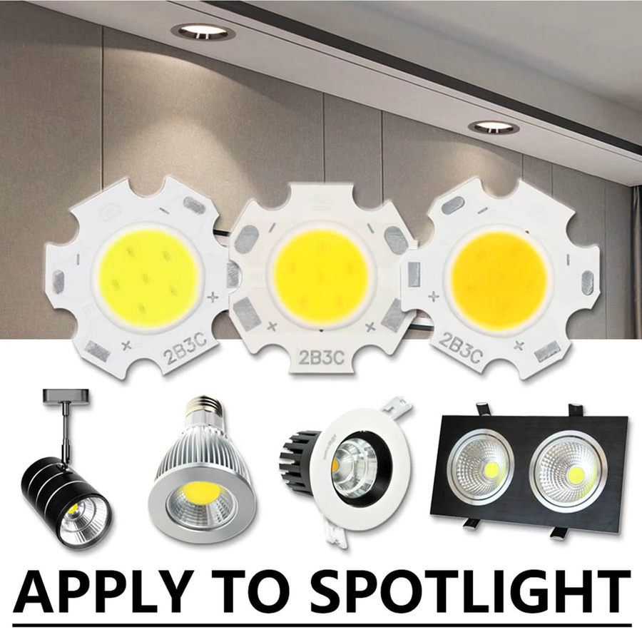 15 Stück DT&ZM Hochleistungs LED COB Chips für Strahler und Downlights, Warmweiß, Durchmesser: 11 mm - Bild 3