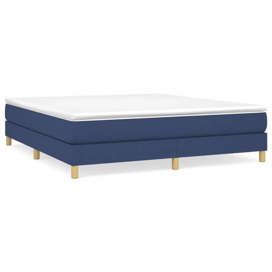 vidaXL Boxspringbett mit Matratze in Blau aus Stoff, B/T: 180 x 200 cm - Bild 2