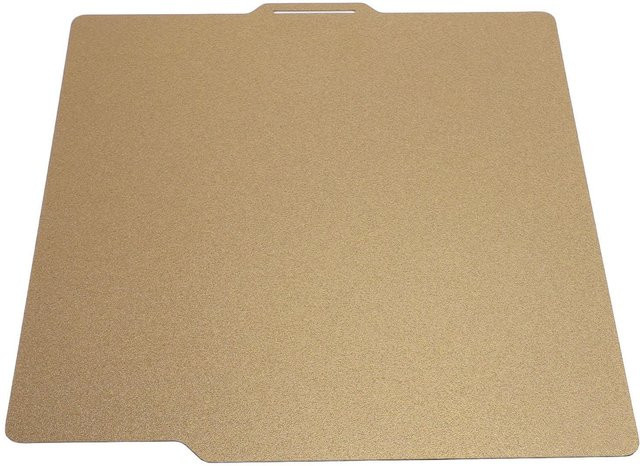 DIYelecs Flexible Stahlplatte für 3D-Drucker, Doppelseitig Texturiertes PET und Mattiertes PEI, Beige, B/T: 25,7 x 25,7 cm - Bild 1