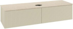 V&B Waschtischunterschrank Antao mit Frontstruktur in Grau, B/T: 160 x 50 cm - Bild 1