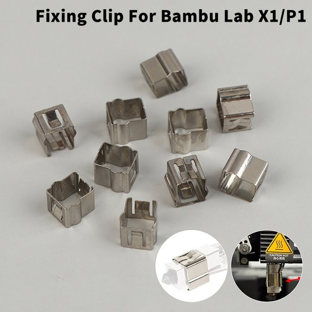 Bambu Lab Befestigungsclips für Hotend Thermistor und Keramik-Heizpatronen, Farbe: Silber - Bild 1