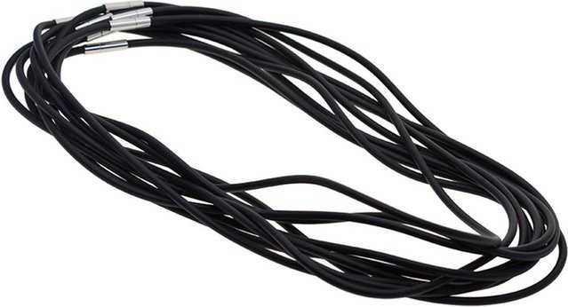 Phenovo Halskette, 3 mm Gummikordel, Schwarz, Kupfer, Unisex - Bild 1