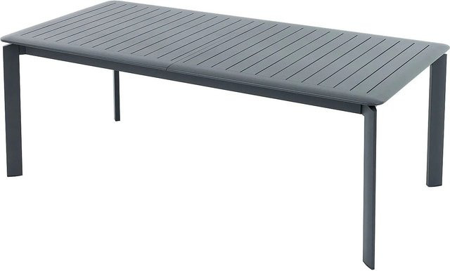 Vente-unique Gartentisch Velyra aus Aluminium in Anthrazitgrau, ausziehbar, Breite: 205 cm, Länge: 286,5 cm - Bild 1