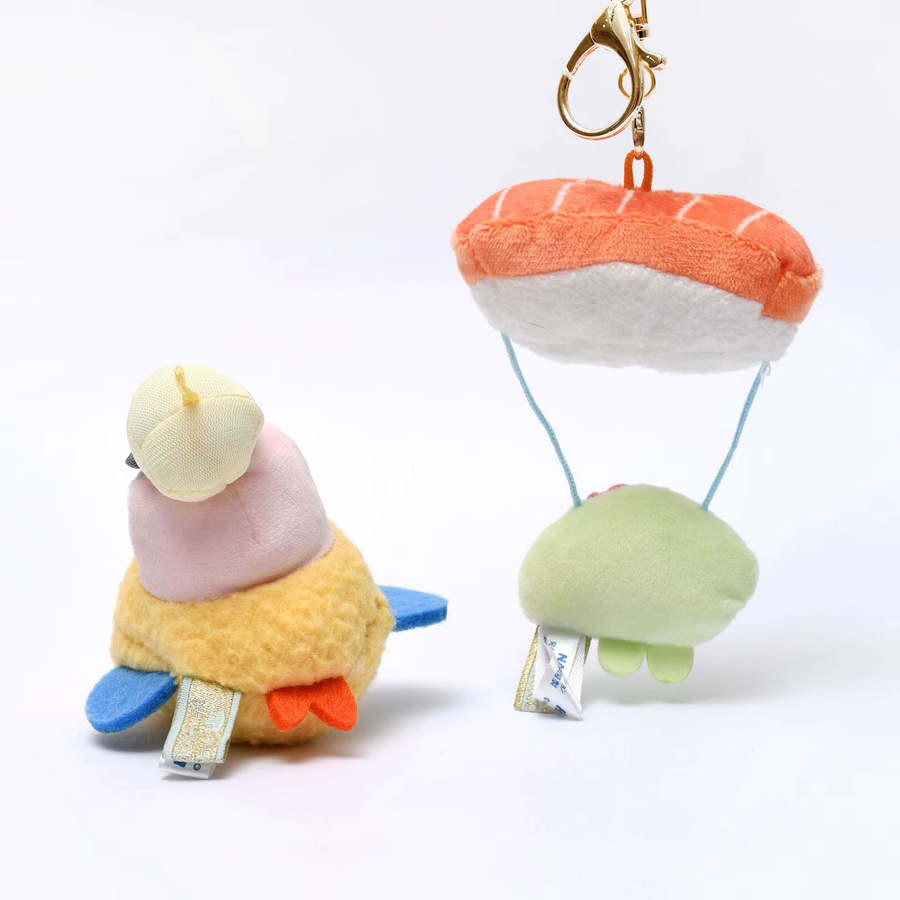 TAKARA TOMY Sumikko Gurashi Plüsch-Schlüsselanhänger, Tempura Gebratene Garnelen - Bild 1