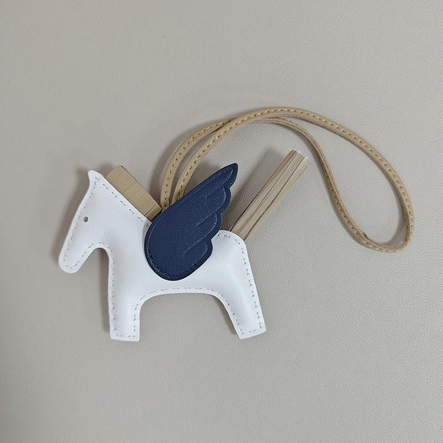JMG Bags Leder Pegasus Anhänger, Kleine Pferdeflügel, Gray, Unisex - Bild 1
