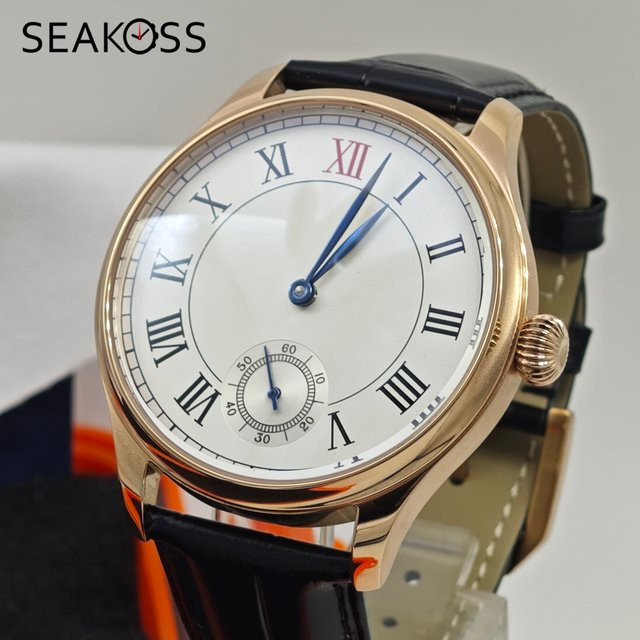 SEAKOSS Armbanduhr, Handaufzug, 44 mm, Leder, Herren - Bild 1