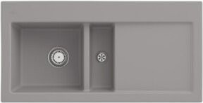 Villeroy & Boch Spüle Subway 60 in Fossil mit Ablaufgarnitur und Handwaschbecken für die Aufsatzmontage - Bild 1