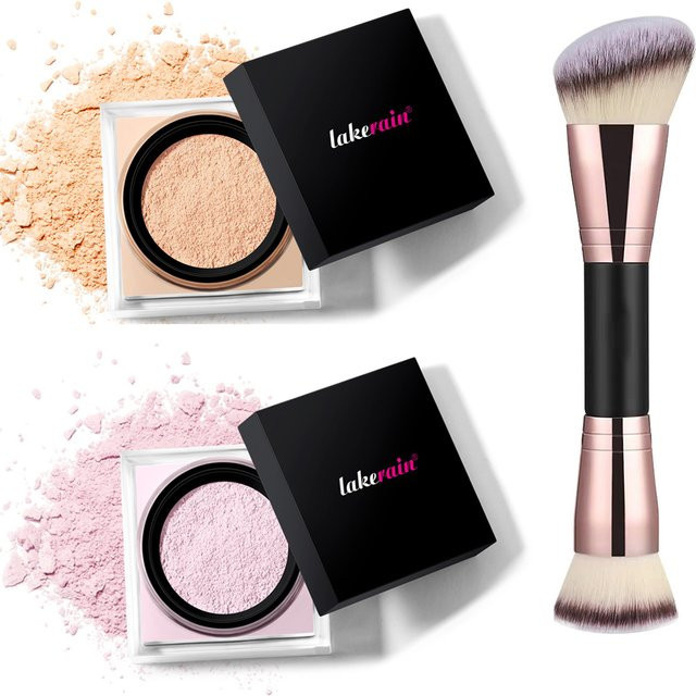 Lakerain Fixierpuder & Pinsel, Matt, 2er-Pack - Bild 1