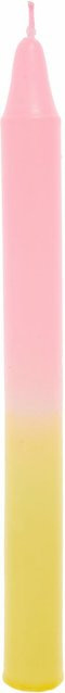 Rico Design Kerze Dip Dye Gelb-Rosa aus Paraffinwachs - Bild 1