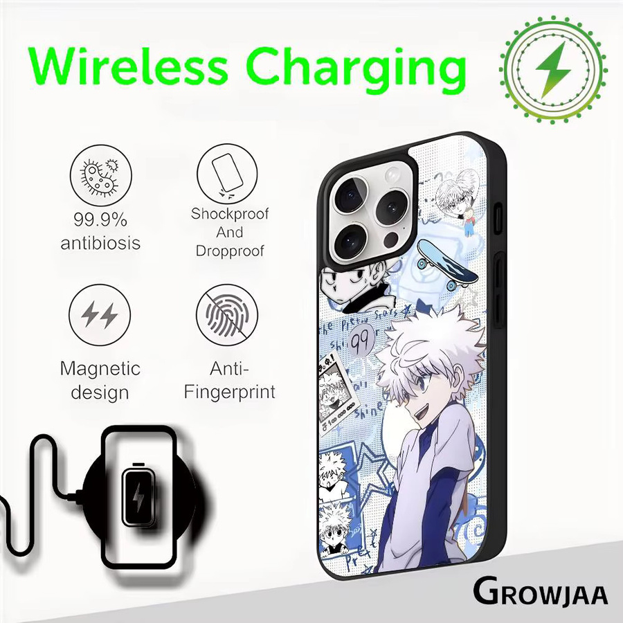 Anime Hunter X Hunter Handyhülle mit MagSafe Spiegel und magnetischer Abdeckung für iPhone 16 15 14 13 12 11 Pro Max Plus Mini in Multicolour - Bild 2
