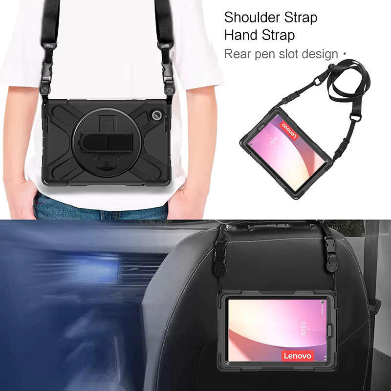 Stoßfeste Kinder Schutzhülle für Lenovo Tablets wie Tab P11 Pro, M10 und Xiaoxin Pad in Schwarz - Bild 6