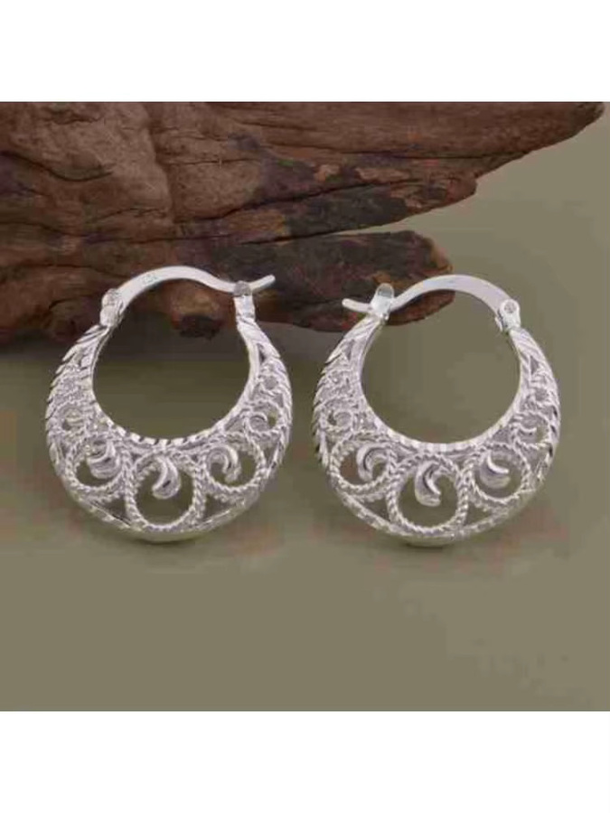 SAY Ohrringe 925 Silber, Gitterblumen-Design, Damen - Bild 4