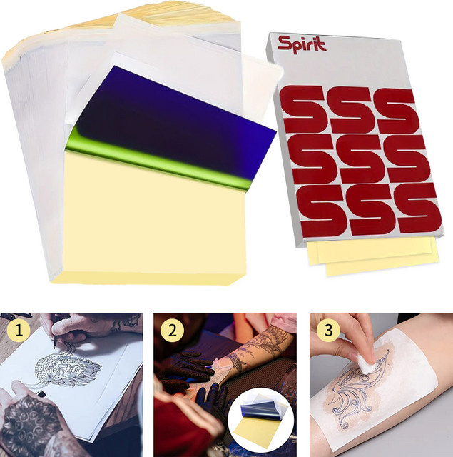 Tattoo Transfer Papier 4-Schicht für Hand-Tracing und Transfermaschinen in Mehrfarben - Bild 1