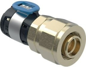 Geberit Bergang FlowFit PEX-Rohr mit Verschraubung, Durchmesser: 25 mm, Länge: 1 m, transparent/multicolour - Bild 1