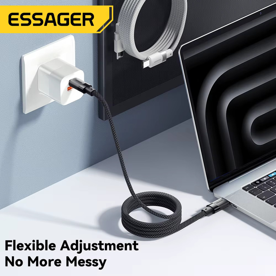 Essager USB C zu C Magnetisches Schnellladekabel 100W Daten- und Ladekabel für iPhone 15, Laptop und Samsung - Bild 4