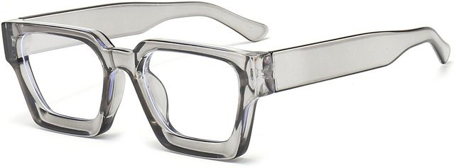 Lesebrille Vintage, Quadratisch, Kunststoff, Vollrand, Unisex, transparent - Bild 1