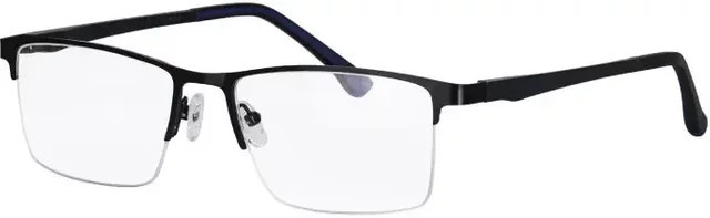 SHINU Lesebrille Halbrahmen, rechteckig, schwarz, Männer - Bild 1