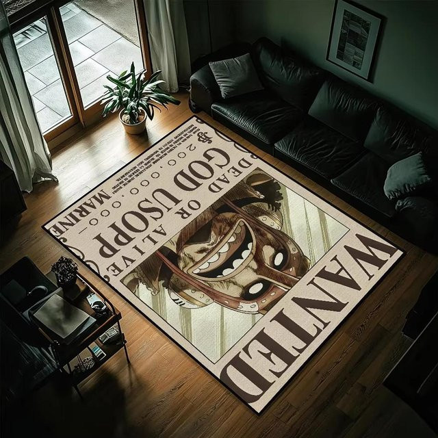 Karpetti One Piece Charakterkarte Teppich für Wohnzimmer und Schlafzimmer, Mehrfarbig, B/T: 80 x 120 cm - Bild 1