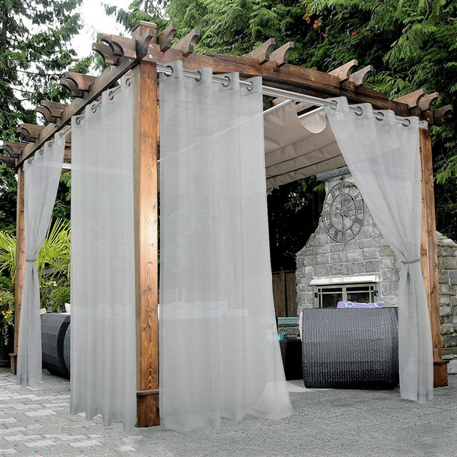 Nocnott Wasserdichter Outdoor-Sichtschutzvorhang transparent für Terrasse, Wintergarten und Poolhut - Bild 1