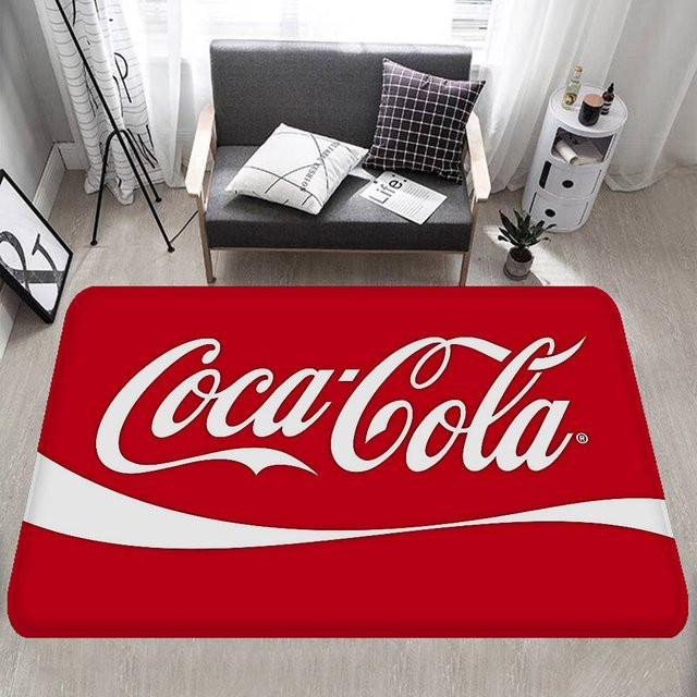 C-Cocas C-cola Vintage Logo Flur Teppich, Waschbar und Rutschfest, B/T: 40 x 120 cm, Rot - Bild 1