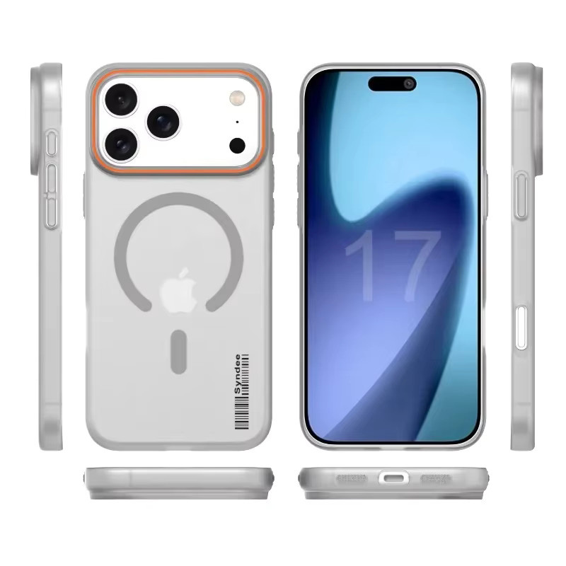 Stoßfeste Hartschalen-Handyhülle mit Wellenmuster und Magnetfunktion für iPhone 18 17 Pro Max Air, transparent oder schwarz, kompatibel mit kabellosem Laden - Bild 2