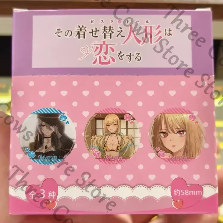 Brosche Anime My Dress-Up Darling Kitagawa Marin Liz Ver. Gojo Wakana Black Lobelia Cosplay Cartoon Abzeichen Emblem - Bild 2