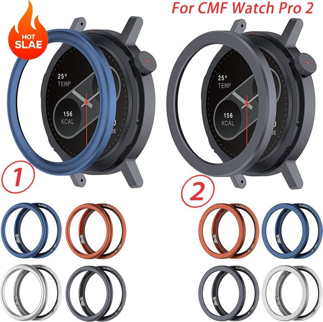 CMF Lünettenring Edelstahl, Silber, für CMF Watch Pro2, Set - Bild 1