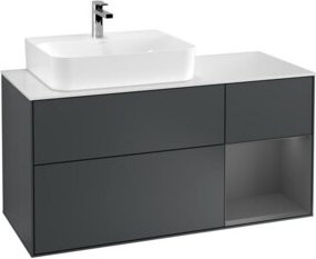 V&B Waschtischunterschrank Finion in Mattblau lackiert, Breite: 120 cm, Tiefe: 50,1 cm, Höhe: 50,1 cm - Bild 1