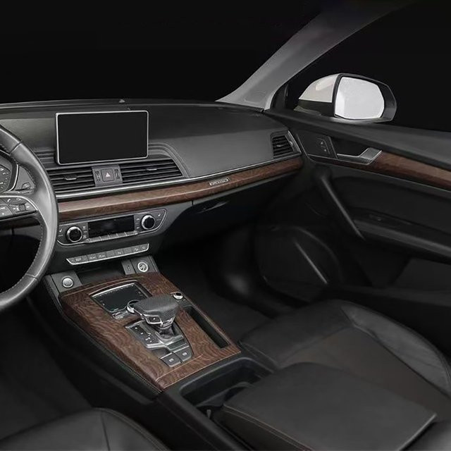 SNBLO Innenverkleidung mit Holzmaserung für Audi Q5 LHD in Braun für Schaltung, Türen und Steckdosen - Bild 1