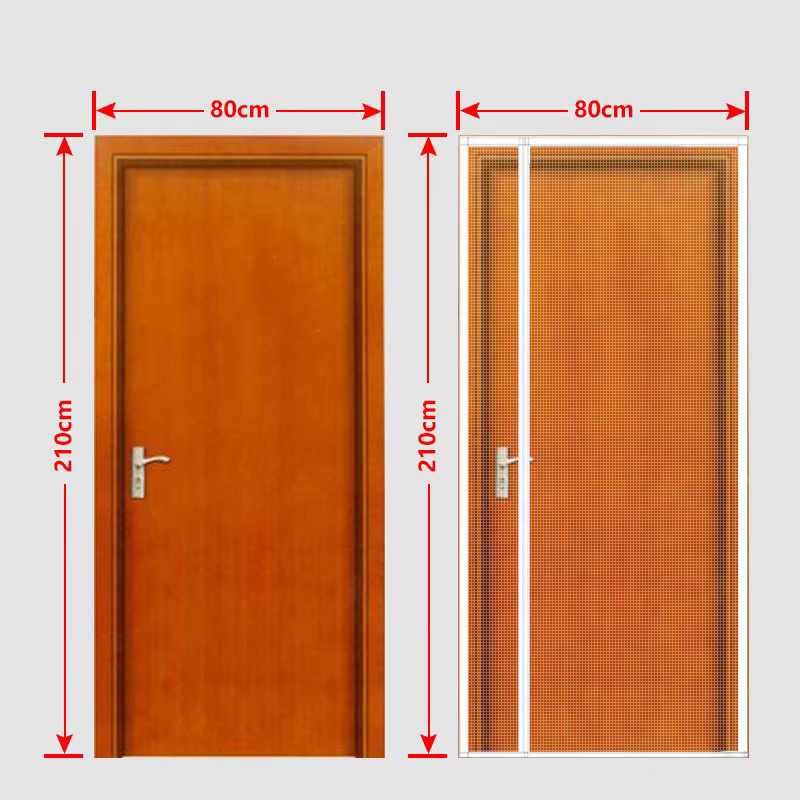 TYMF Magnetisches Moskitonetz für Tür und Fenster in Weiß mit Seitenöffnung, Maßgefertigter Insektenschutz-Vorhang, B: 200 cm, H: 95 cm - Bild 6