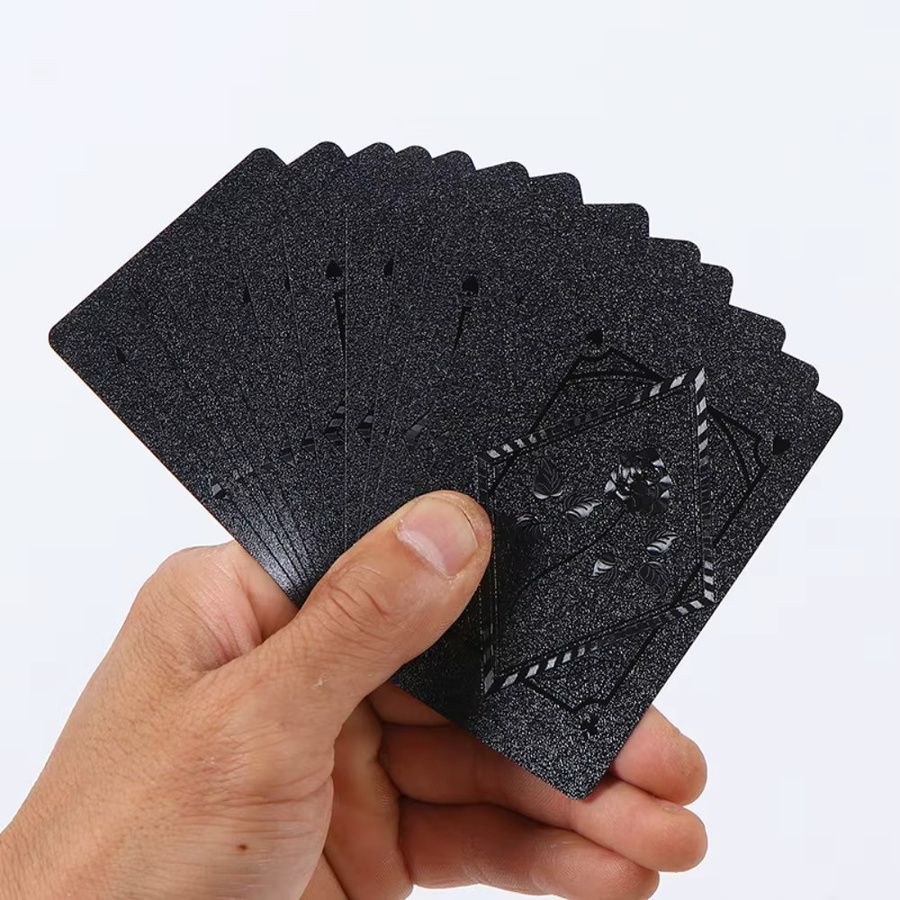 Black Rose Spielkarten-Set, wasserdichtes Poker-Deck, Schwarz - Bild 2