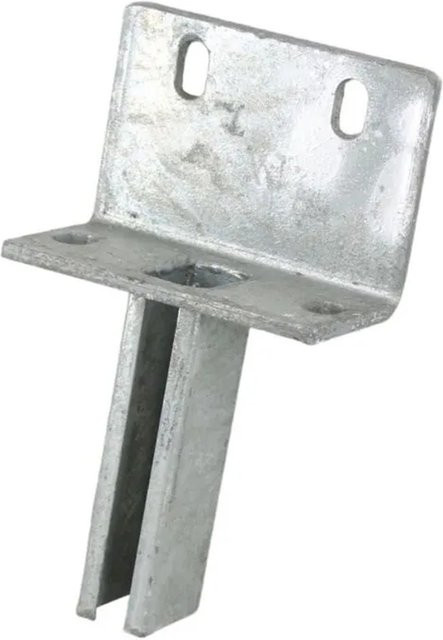 Galaflor L-Bodenplatte für Zaunpfosten aus verzinktem Stahl in Silber, B/T/H: 6,0 x 2,0 x 16,0 cm - Bild 1