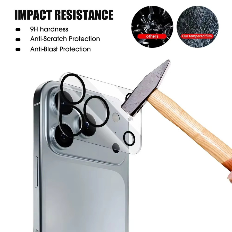 6-in-1 Ultra HD Full Screen Protector und Kamera Objektiv Schutz Set für iPhone 17 16 15 14 13 12 11 Pro Max Plus in Transparent - Bild 6