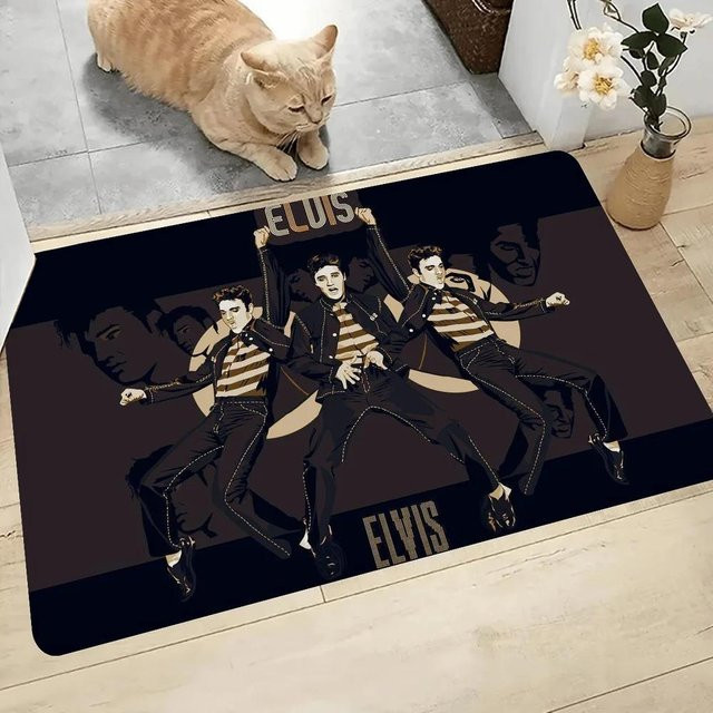 Elvis Presley Flurteppich Retro Design, waschbar und rutschfest, B/H: 60 x 40 cm - Bild 1