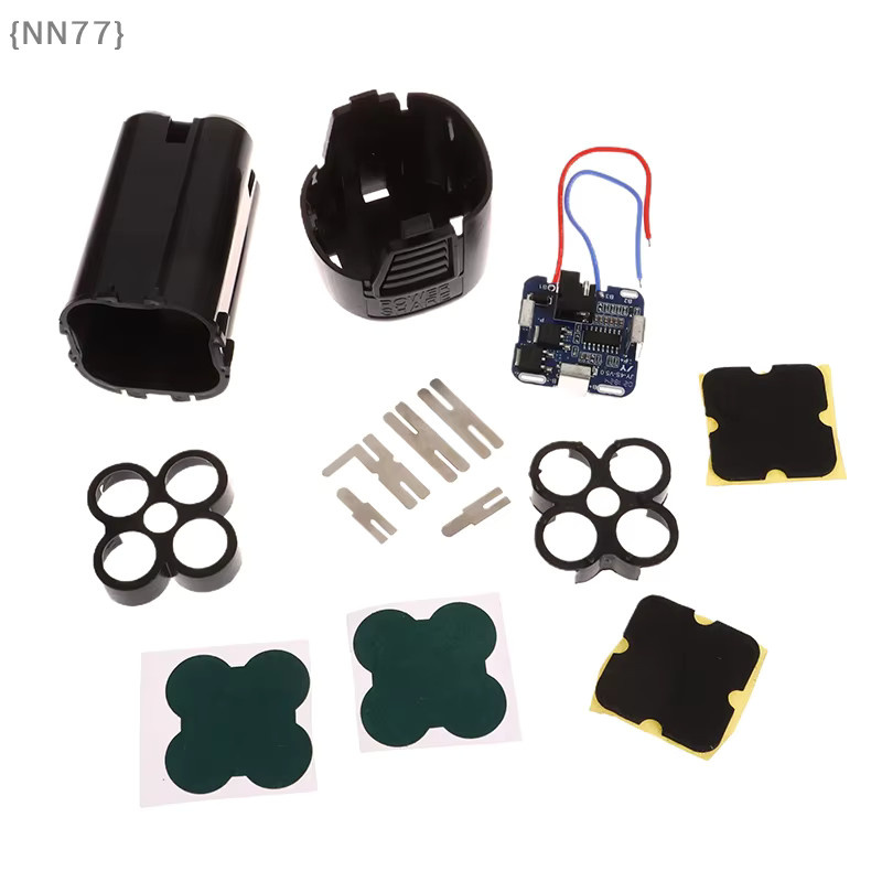 4S BMS 16,8 V Lithium-Batterie-Aufbewahrungsbox für 18650 Zellen in Schwarz inklusive PCBA und Halterung (ohne Batterien) - Bild 4
