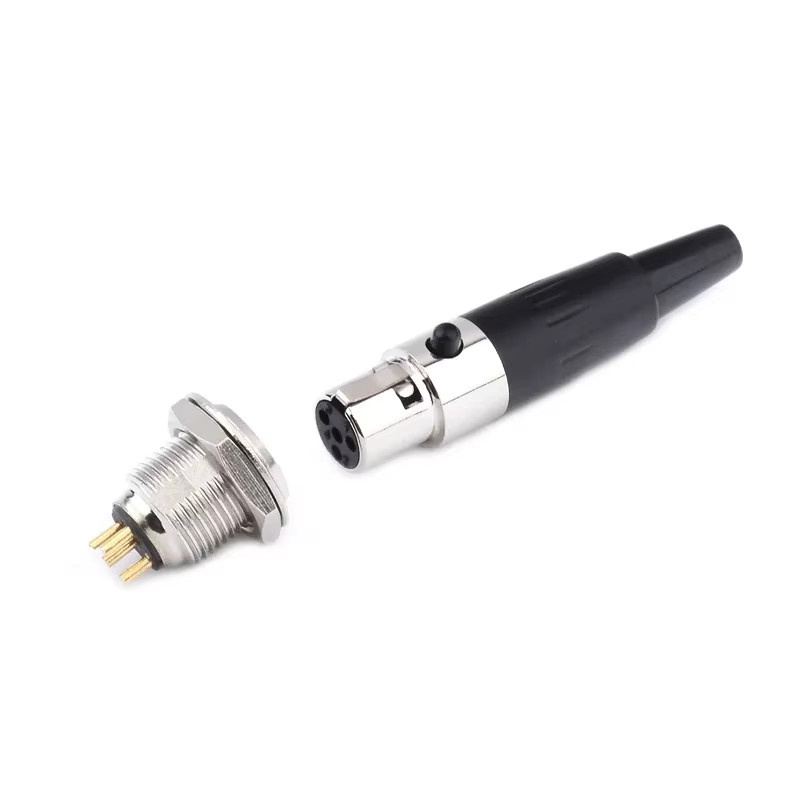 Mini XLR Stecker und Buchse zum Löten für Audio-Mikrofone in gerader Ausführung (3/4/5/6 Pin) - Bild 2