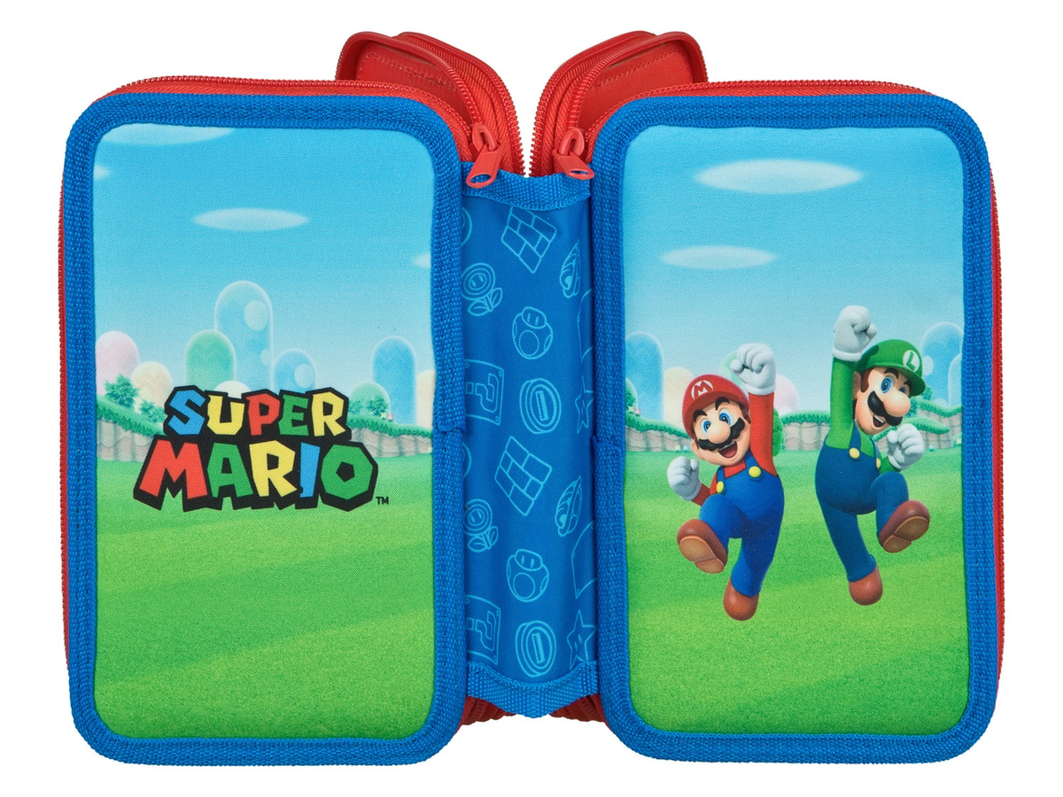 Undercover Tripledecker Etui Super Mario mit Zubehör, Mehrfarbig - Bild 3