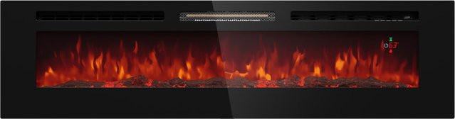 Klarstein Galeras 178 Elektrischer Wandkamin 1800W LED Schwarz B/H/T: 178 x 13 x 47 cm - Bild 1