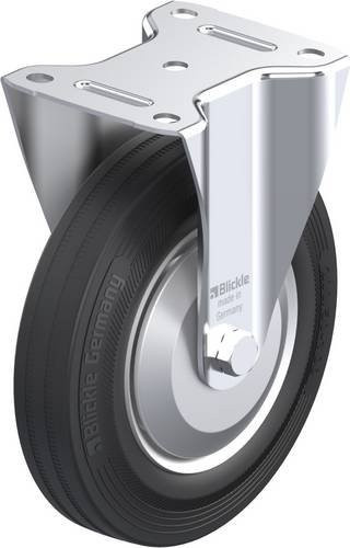 Blickle Bockrolle B-V 202R-FA in Schwarz aus Stahl mit 200 mm Rad-Durchmesser und 205 kg Tragfähigkeit - Bild 1