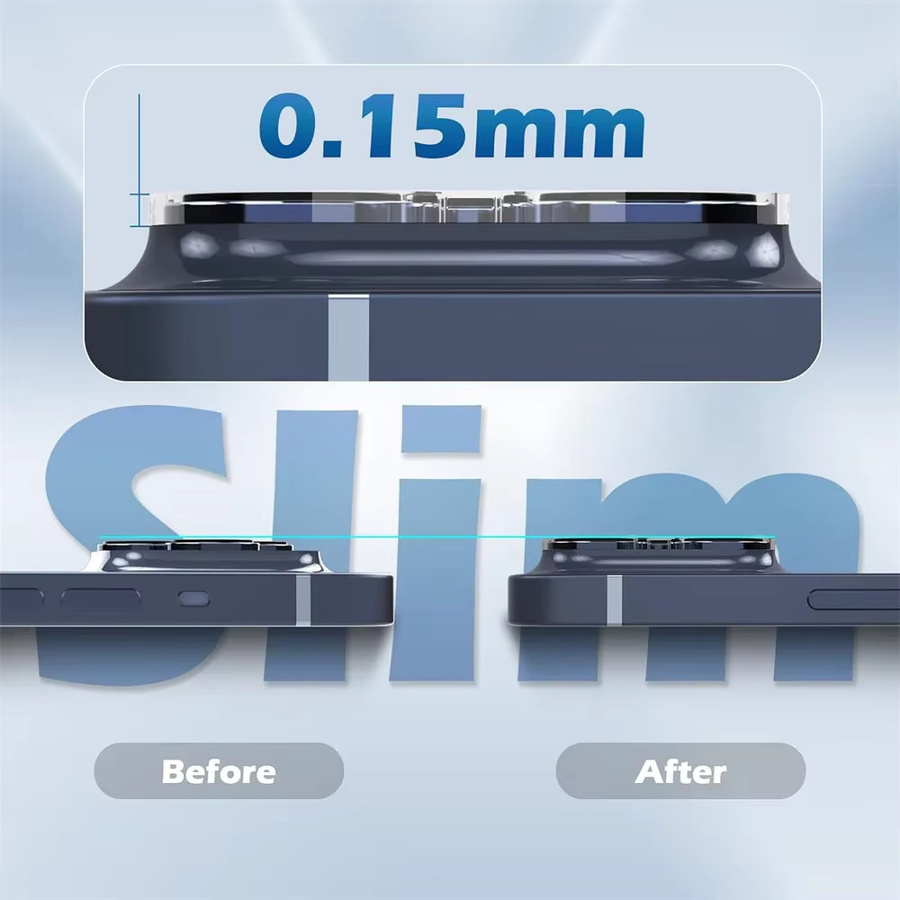 HD Gehärteter Glas Kamera Schutzfilm für Apple iPhone 17 Air 16 15 14 Plus 13 12 11 Pro Max Transparent - Bild 4